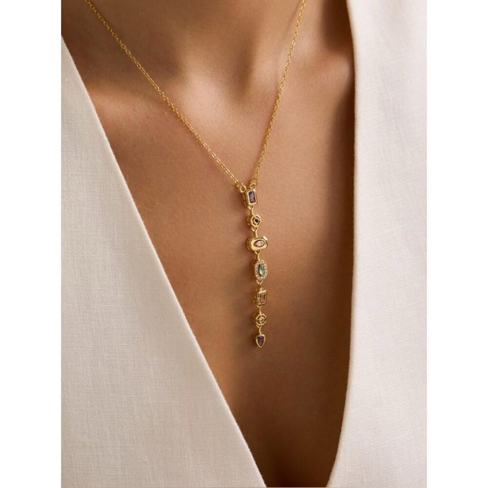 Gemstone drop earrings Q1064